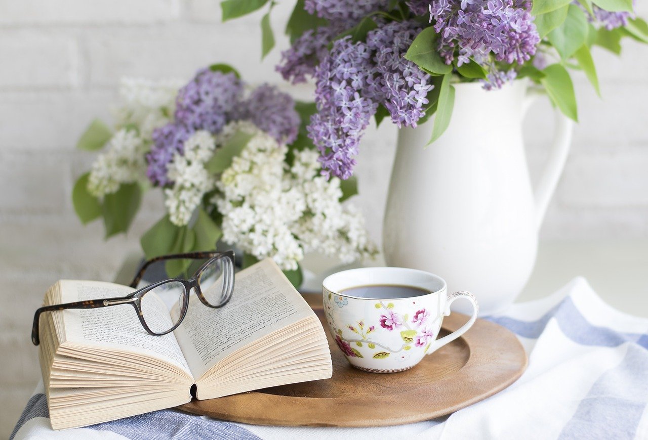 coffee, book, flowers, setting, flower background, romantic, rustic, teacup, vintage, nature, home, reading, lifestyle, cozy, relaxing, lilac, flower wallpaper, table, glasses, coffee, coffee, book, book, book, home, home, home, beautiful flowers, home, home, reading, reading, lifestyle